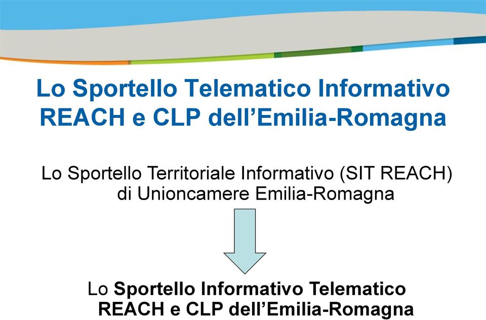 (SIT REACH) di Unioncamere Emilia-Romagna Lo