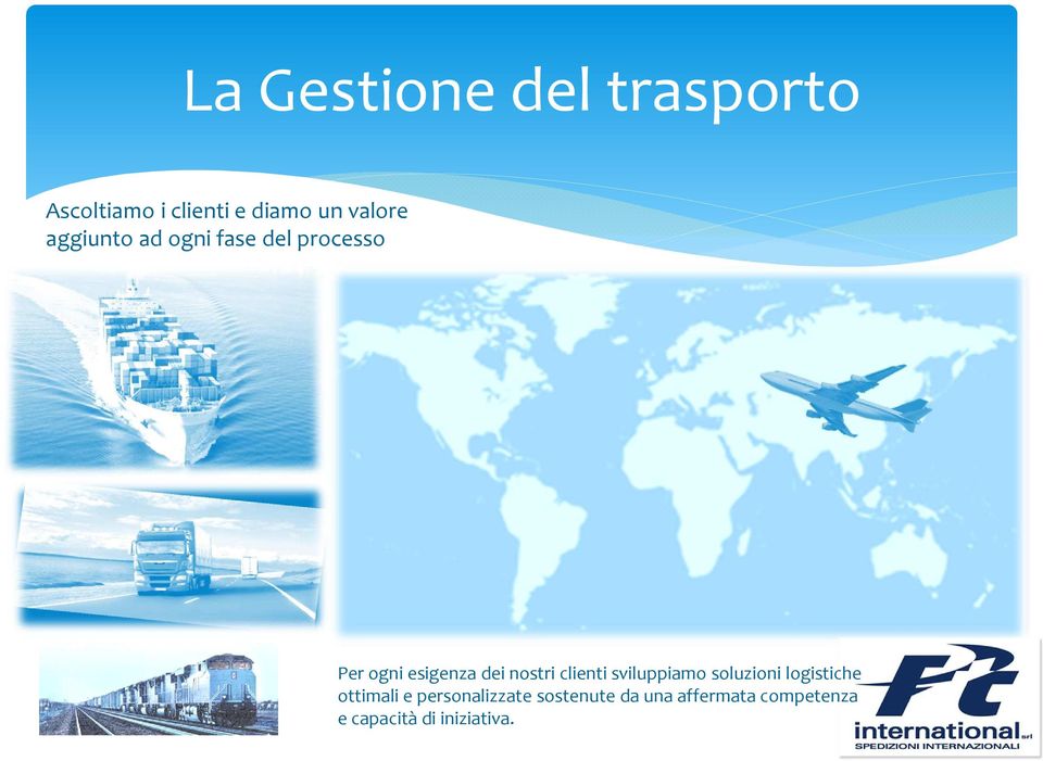 clienti sviluppiamo soluzioni logistiche ottimali e