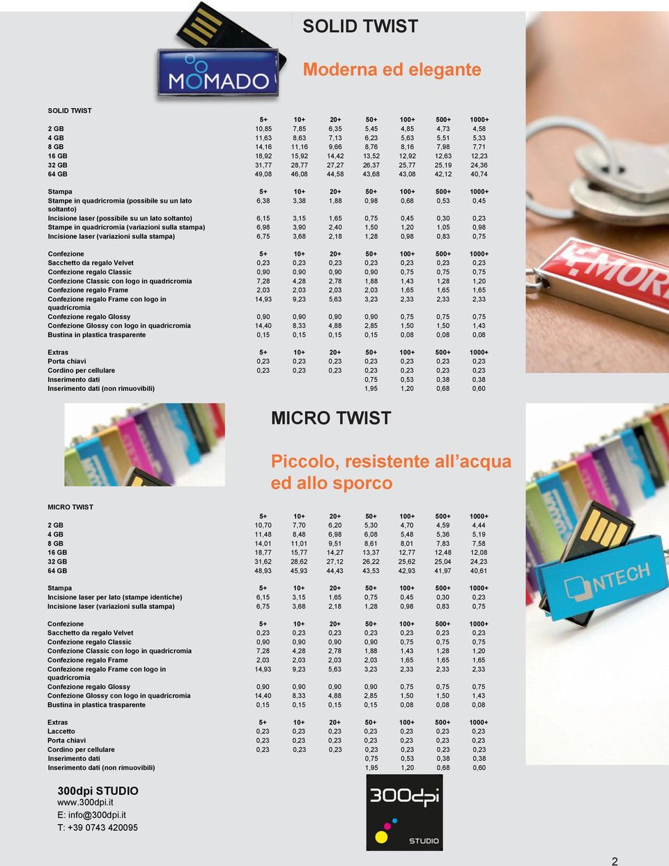 Incisione laser (possibile su un lato soltanto) 6,15 3,15 1,65 0,75 0,45 0,30 0,23 Stampe in (variazioni sulla stampa) 6,98 3,90 2,40 1,50 1,20 1,05 0,98 Incisione laser (variazioni sulla stampa)
