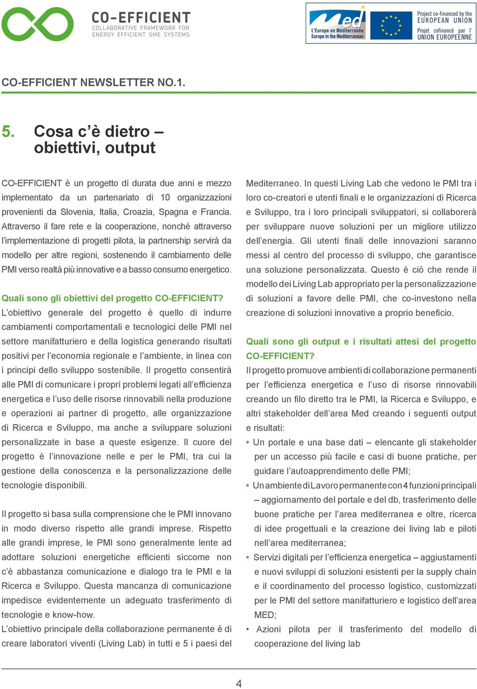 Attraverso il fare rete e la cooperazione, nonché attraverso l implementazione di progetti pilota, la partnership servirà da modello per altre regioni, sostenendo il cambiamento delle PMI verso