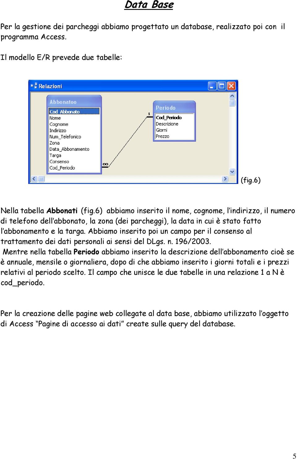 Abbiamo inserito poi un campo per il consenso al trattamento dei dati personali ai sensi del DLgs. n. 196/2003.