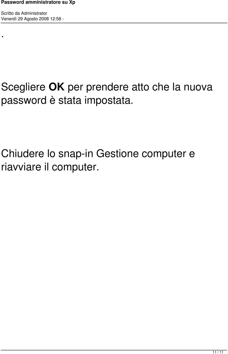 impostata Chiudere lo snap-in