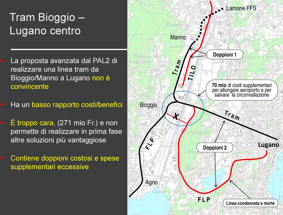 aeroporto e per salvare la circonvallazione È troppo cara, (271 mio Fr.