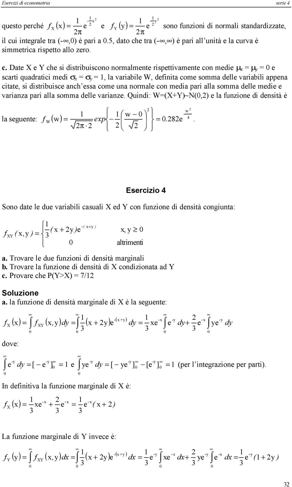 i intgral tra (,) è pari a.5, dato ch