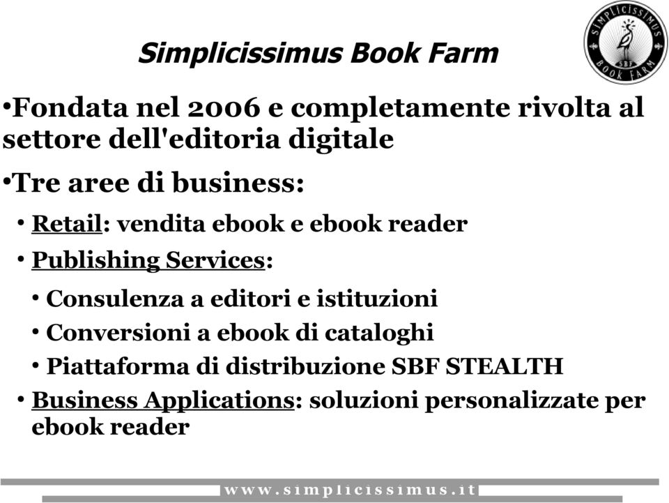 Publishing Services: Consulenza a editori e istituzioni Conversioni a ebook di cataloghi