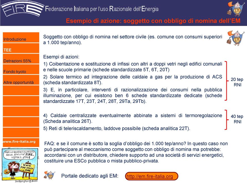 integrazione delle caldaie a gas per la produzione di ACS (scheda standardizzata 8T).