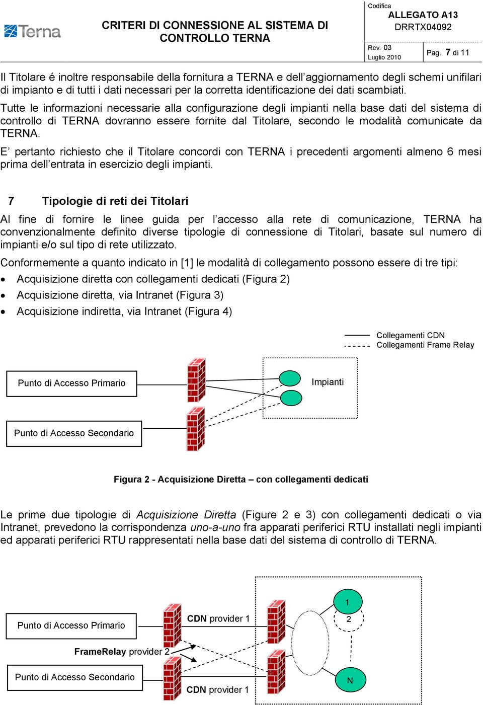 Tutte le informazioni necessarie alla configurazione degli impianti nella base dati del sistema di controllo di TERNA dovranno essere fornite dal Titolare, secondo le modalità comunicate da TERNA.