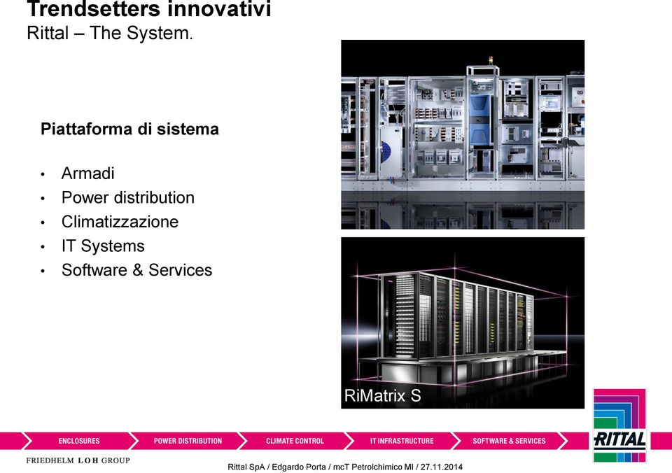 Systems Software & Services RiMatrix S Marco Villa / Borgo Lanciano