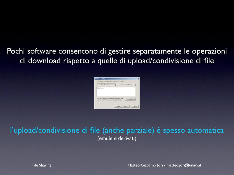 upload/condivisione di file l upload/condivisione di