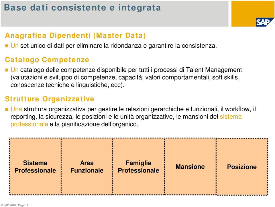 skills, conoscenze tecniche e linguistiche, ecc).