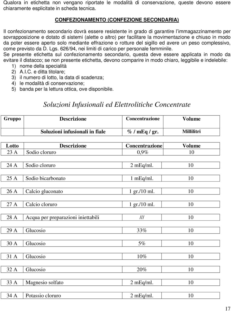 facilitare la movimentazione e chiuso in modo da poter essere aperto solo mediante effrazione o rotture del sigillo ed avere un peso complessivo, come previsto da D. Lgs.