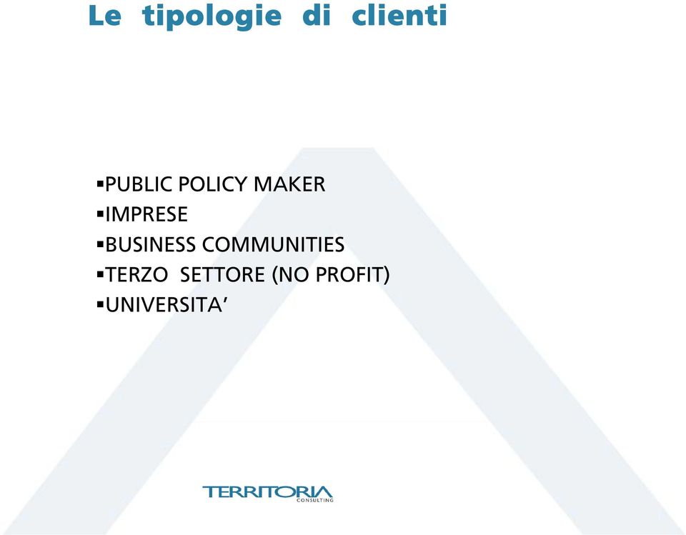 BUSINESS COMMUNITIES TERZO