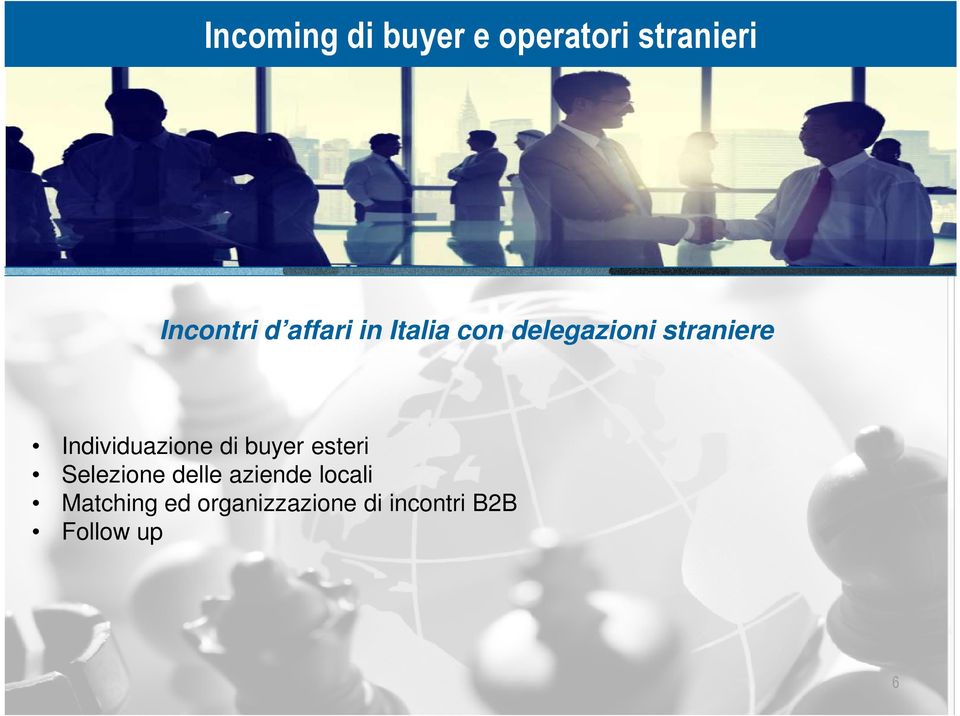 Individuazione di buyer esteri Selezione delle