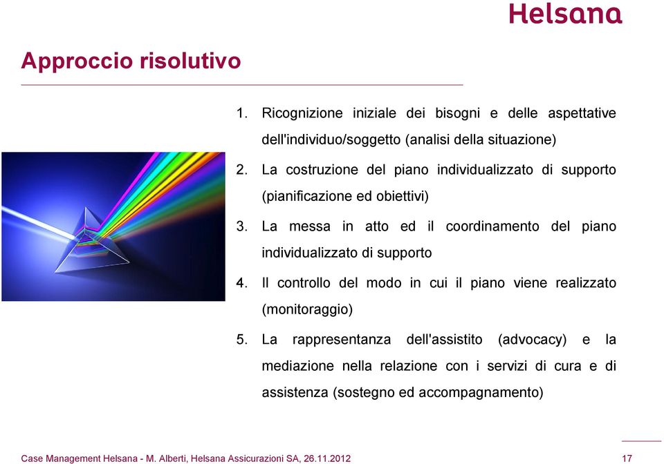 La messa in atto ed il coordinamento del piano individualizzato di supporto 4.