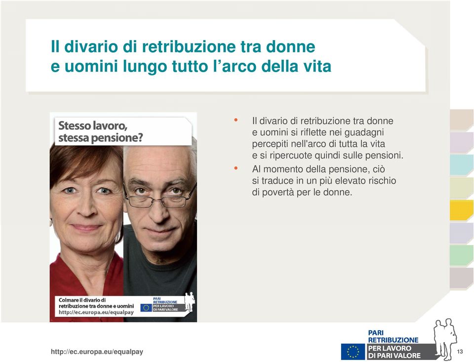 nell'arco di tutta la vita e si ripercuote quindi sulle pensioni.