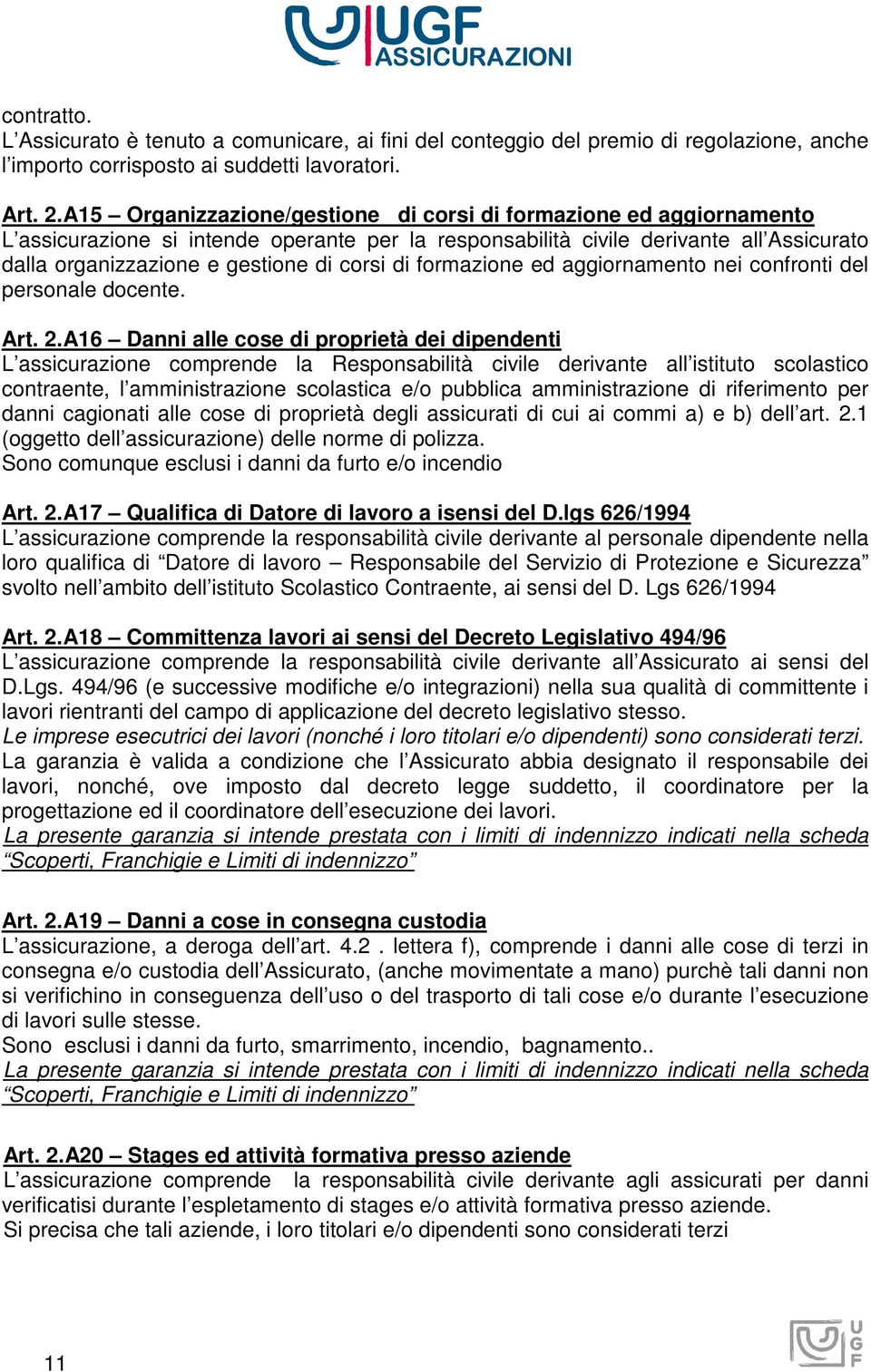 di formazione ed aggiornamento nei confronti del personale docente. Art. 2.