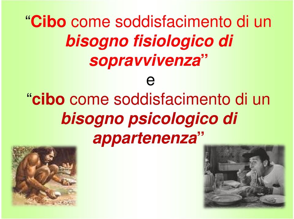 sopravvivenza e cibo come