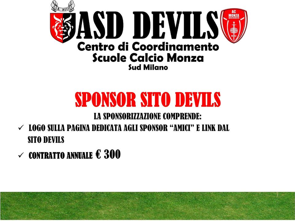 SULLA PAGINA DEDICATA AGLI SPONSOR