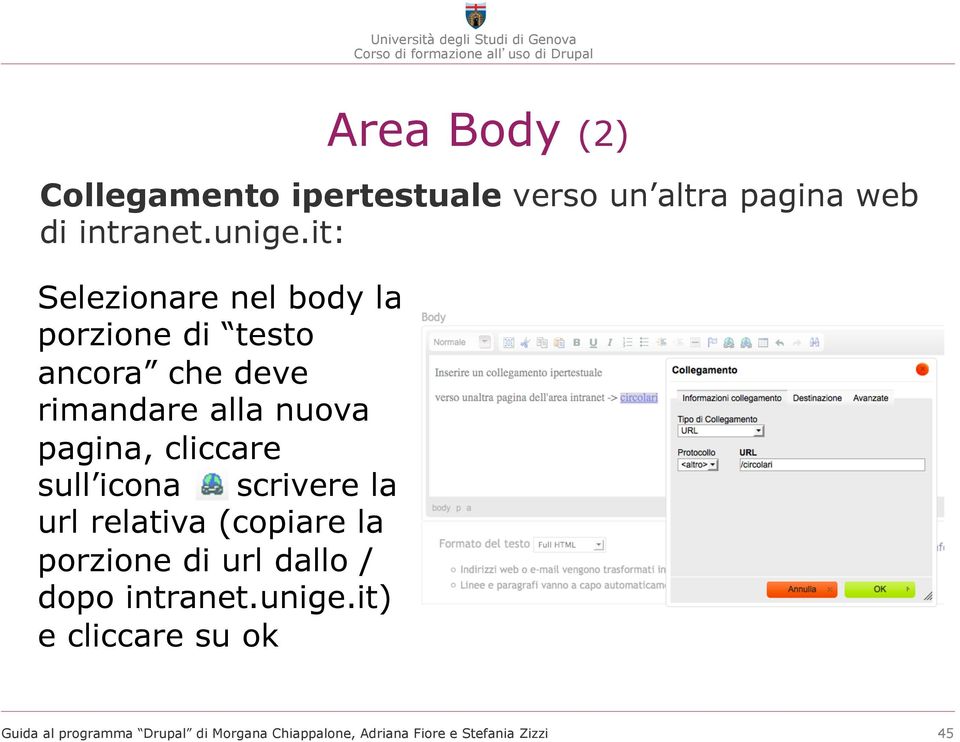 it: Selezionare nel body la porzione di testo ancora che deve rimandare