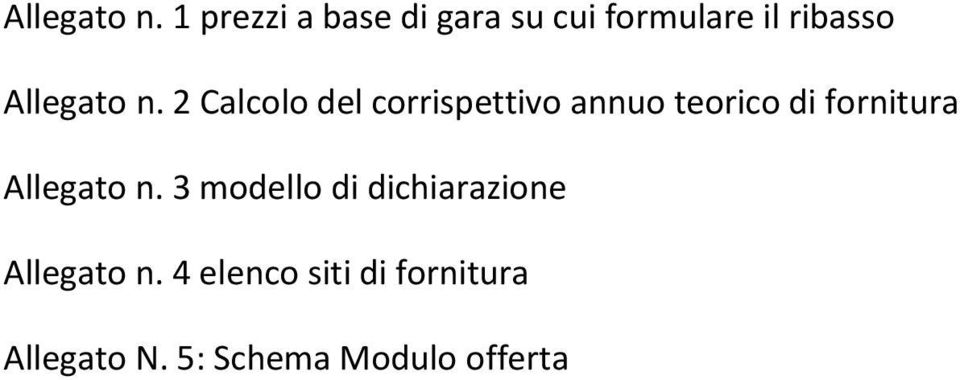 Calcolo del corrispettivo annuo teorico di fornitura  3