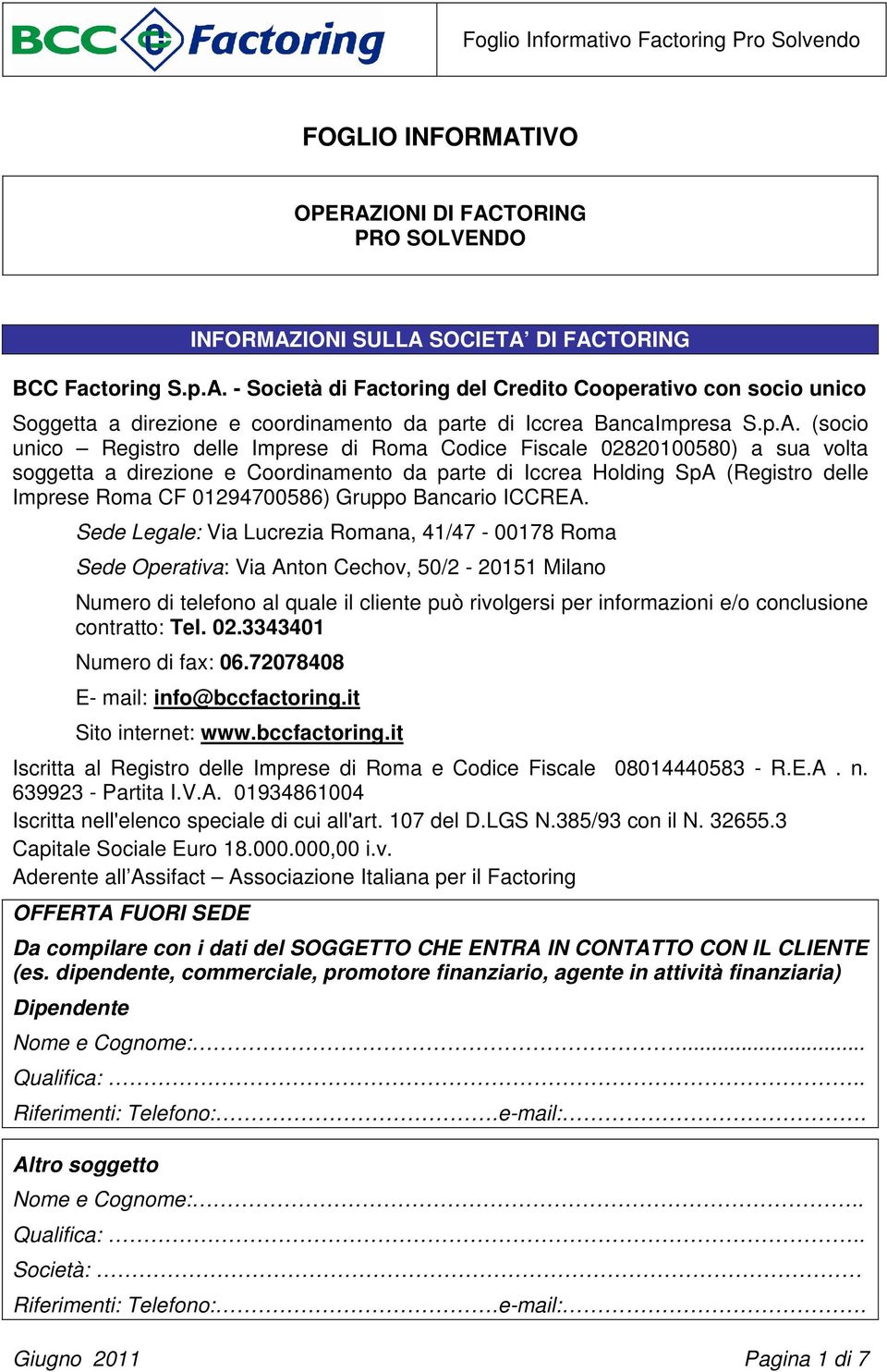 01294700586) Gruppo Bancario ICCREA.