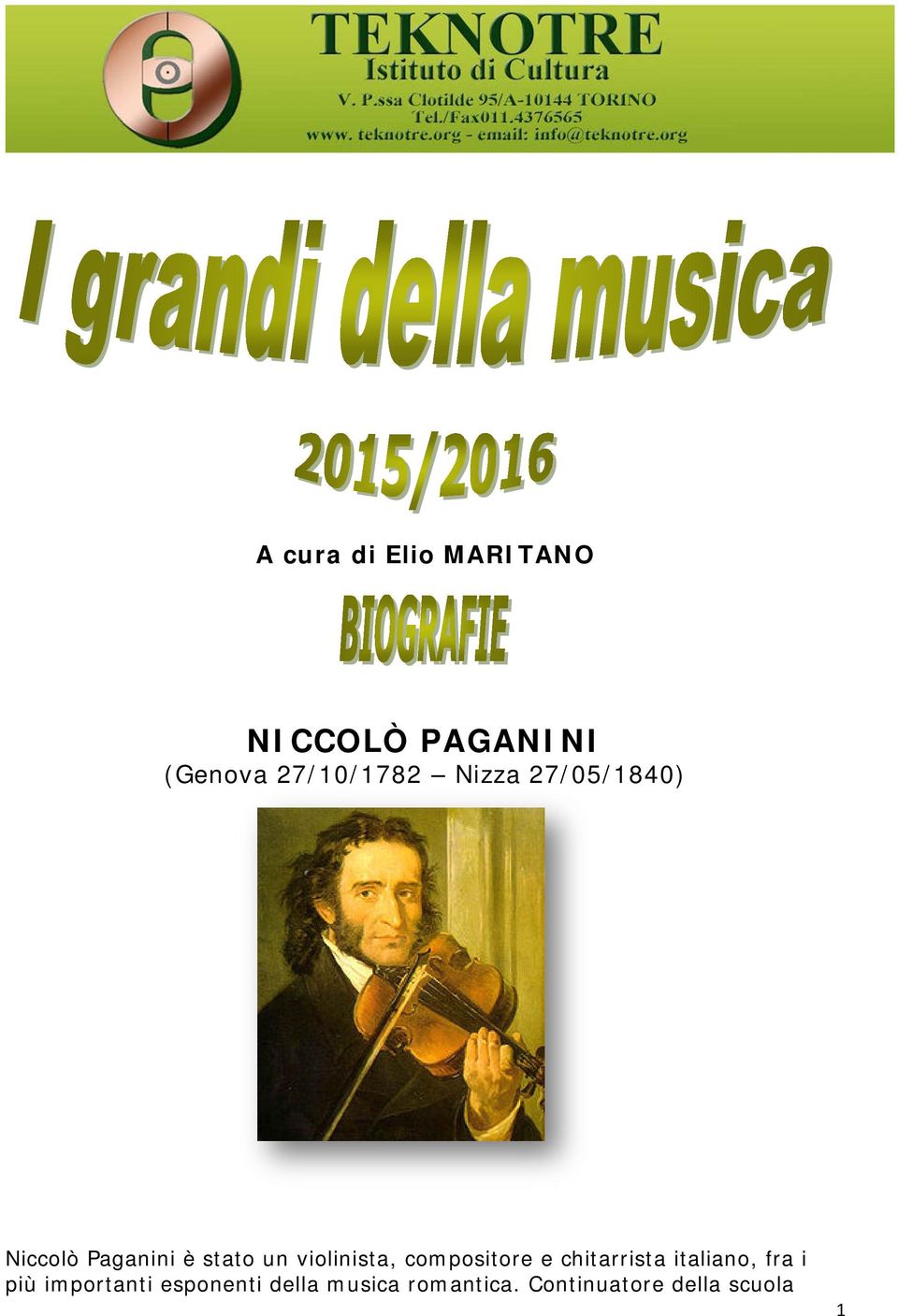 violinista, compositore e chitarrista italiano, fra i più
