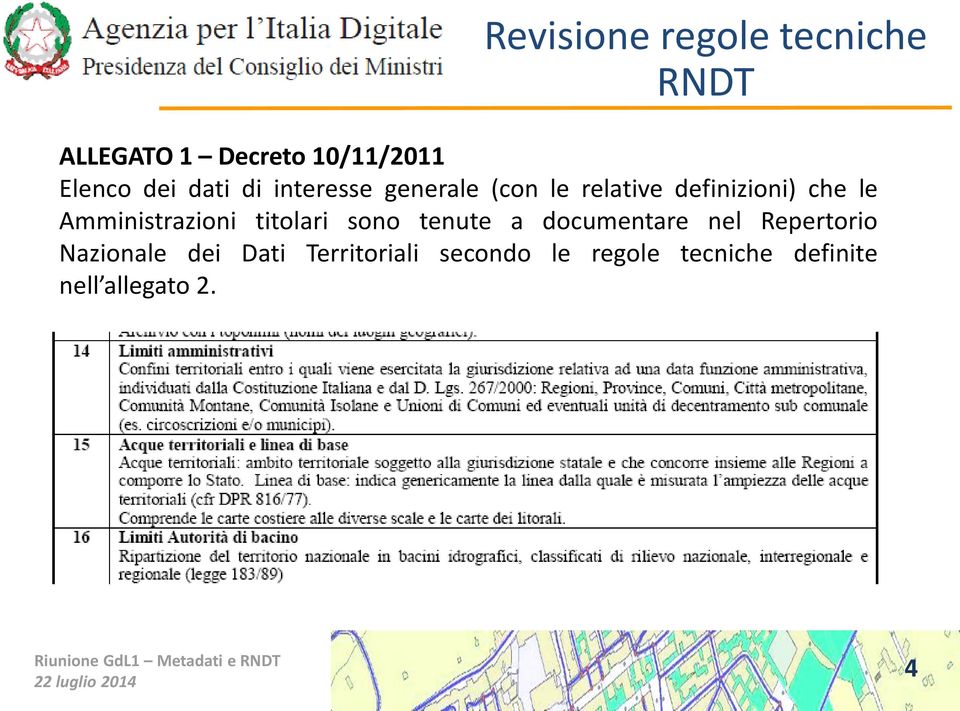 Amministrazioni titolari sono tenute a documentare nel Repertorio