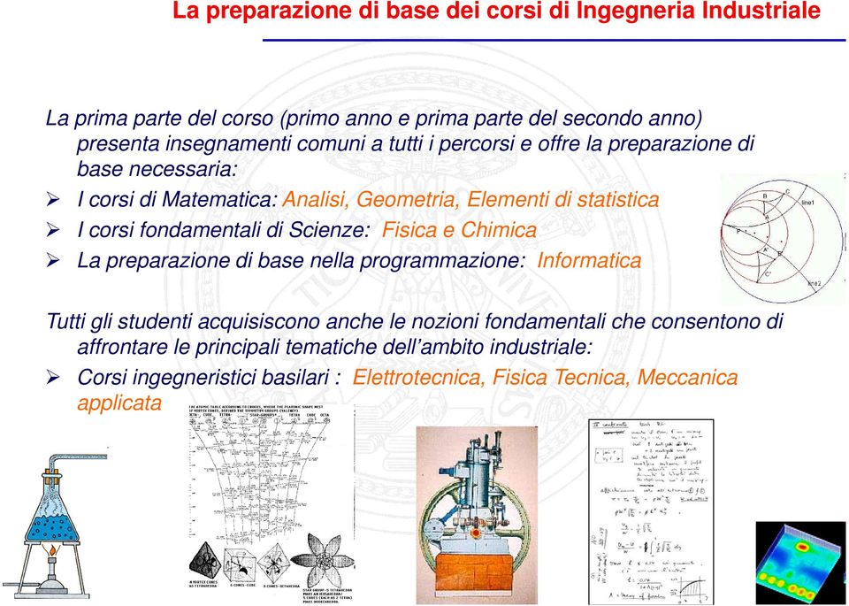 fondamentali di Scienze: Fisica e Chimica La preparazione di base nella programmazione: Informatica Tutti gli studenti acquisiscono anche le nozioni