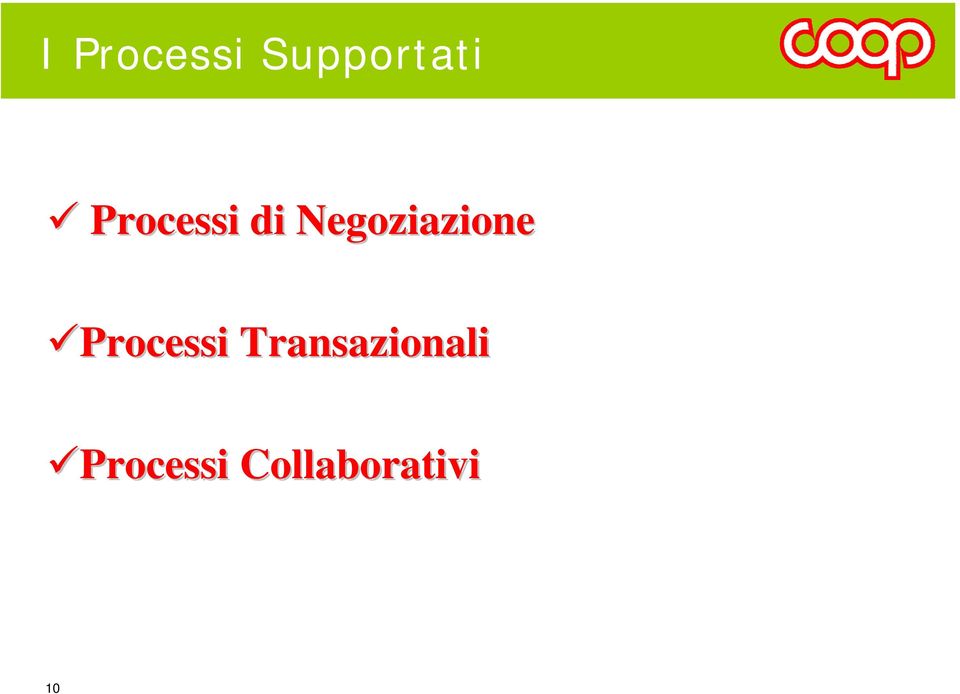 Negoziazione Processi