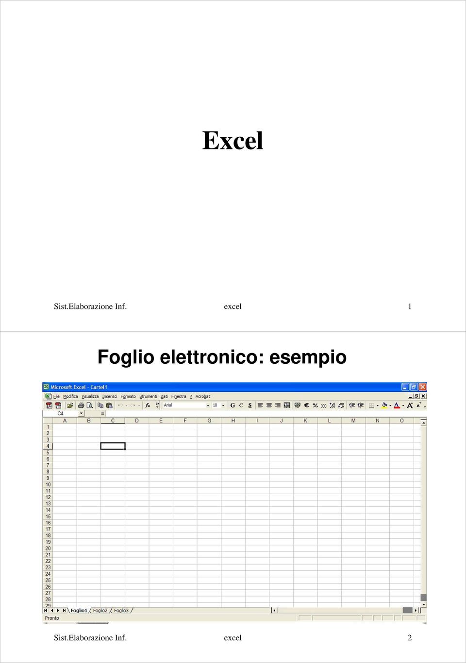 excel 1 Foglio