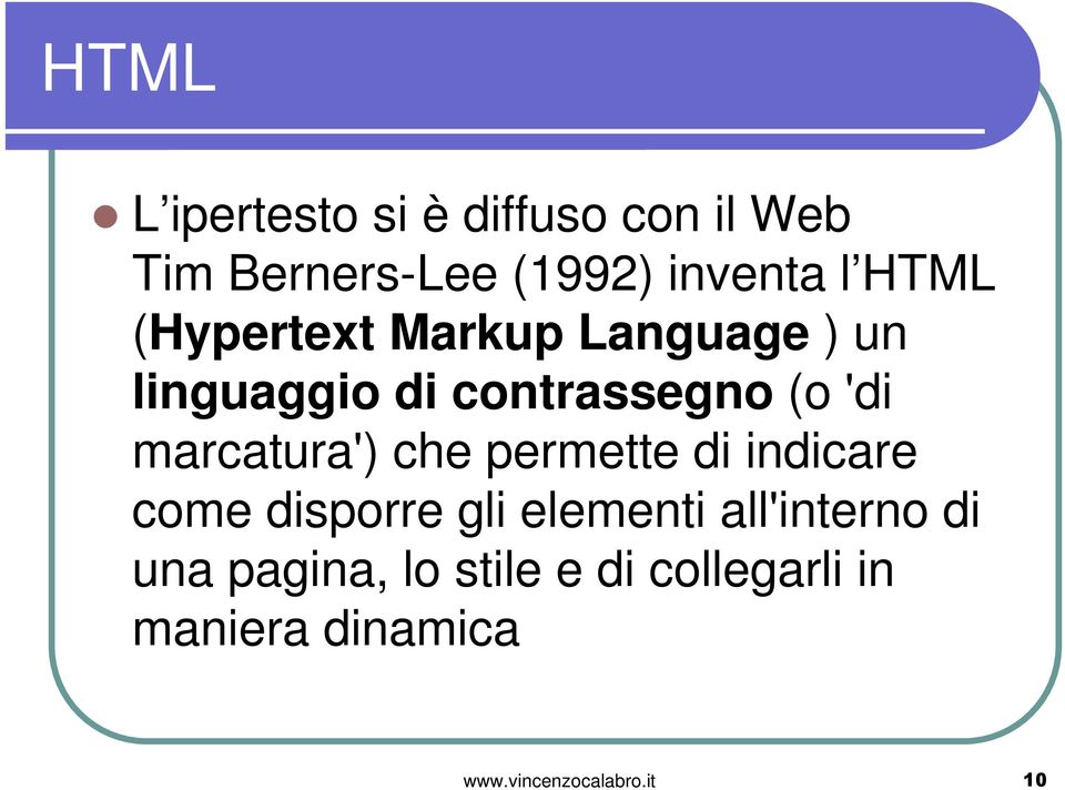 marcatura') che permette di indicare come disporre gli elementi all'interno