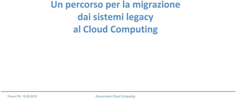 legacy al Cloud Computing