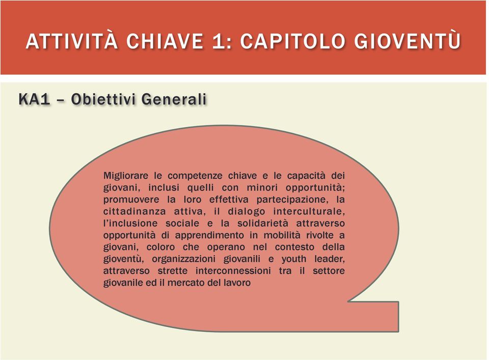 solidarietà attraverso opportunità di apprendimento in mobilità rivolte a giovani, coloro che operano nel contesto della