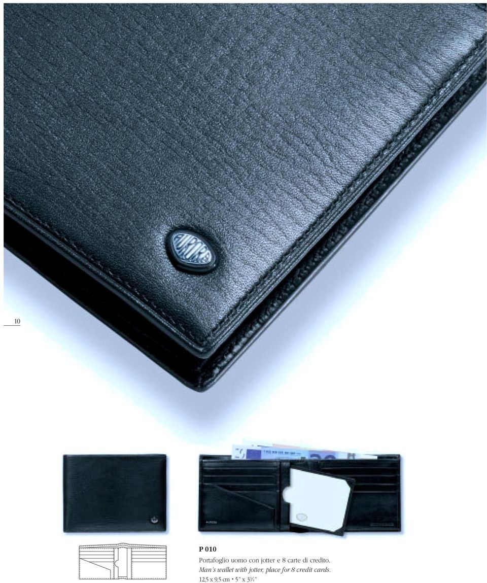 Man s wallet with jotter, place