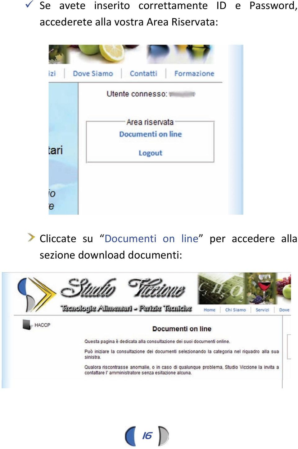 Riservata: Cliccate su Documenti on line