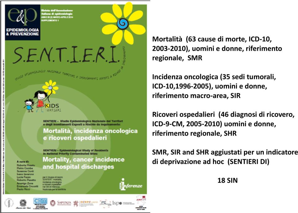 SIR Ricoveri ospedalieri (46 diagnosi di ricovero, ICD- 9- CM, 2005-2010) uomini e donne,