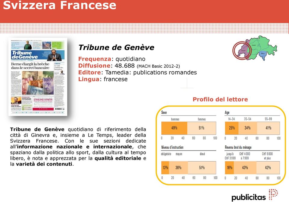 riferimento della città di Ginevra e, insieme a Le Temps, leader della Svizzera Francese.