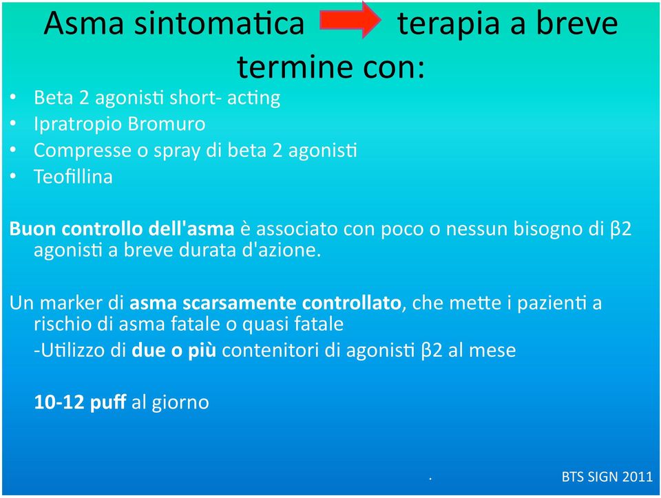 Teofillina Buon controllo dell'asma è associato con poco o nessun bisogno di β2 agonis?