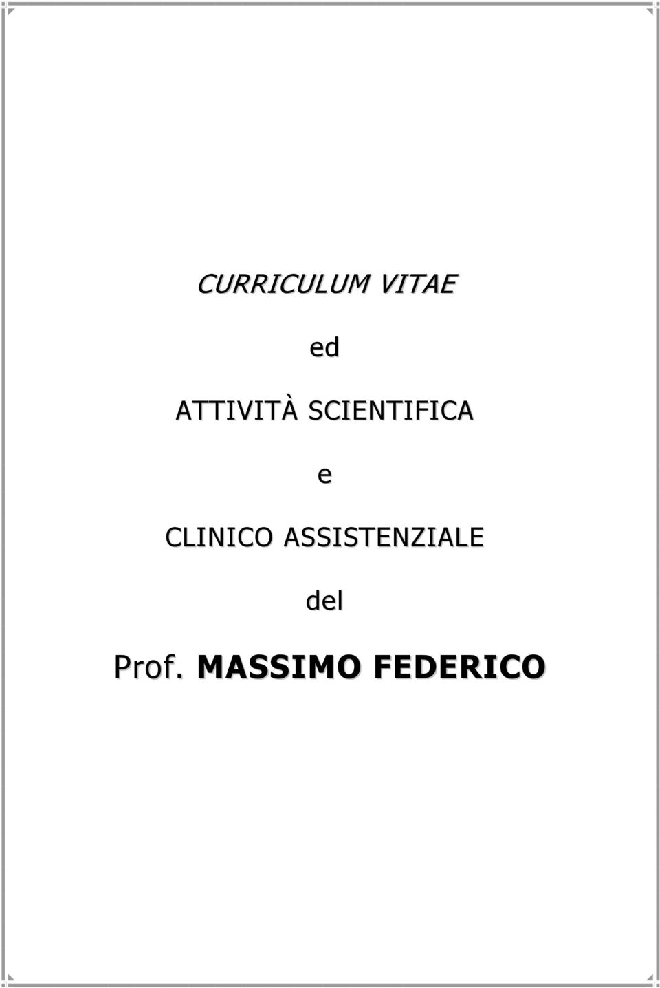 CLINICO ASSISTENZIALE