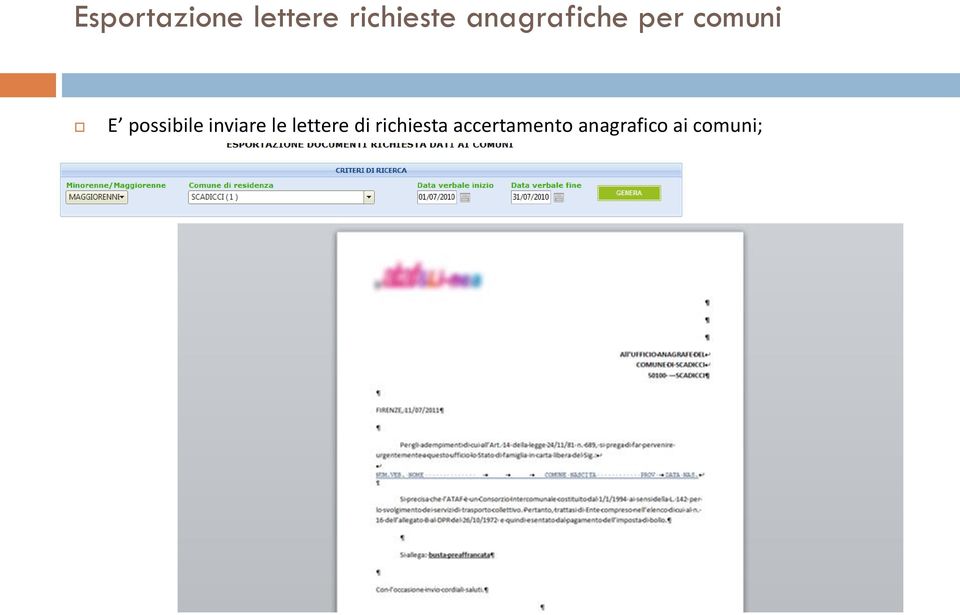 possibile inviare le lettere di