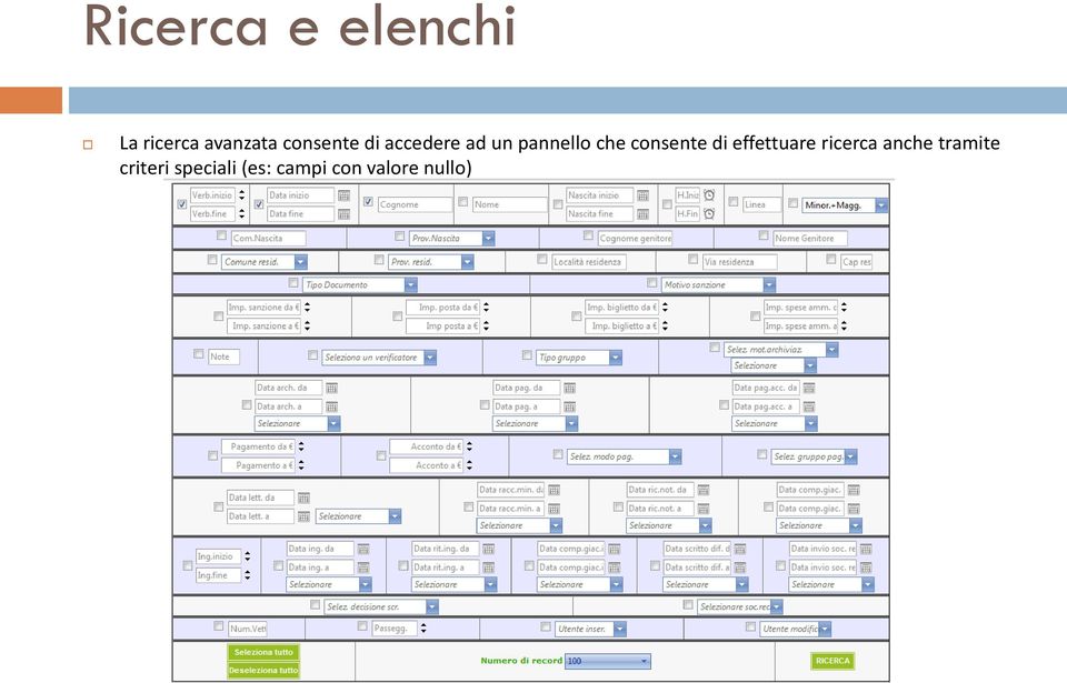 consente di effettuare ricerca anche