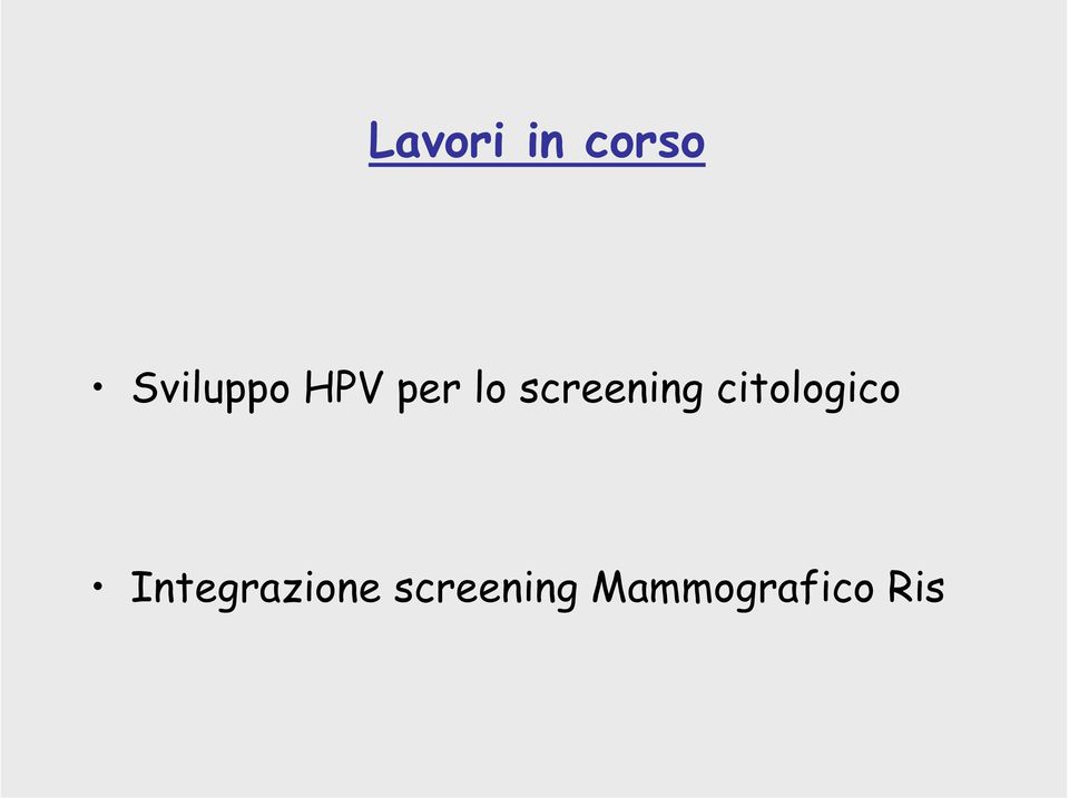 screening citologico