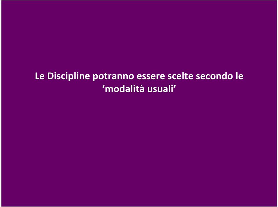 scelte secondo