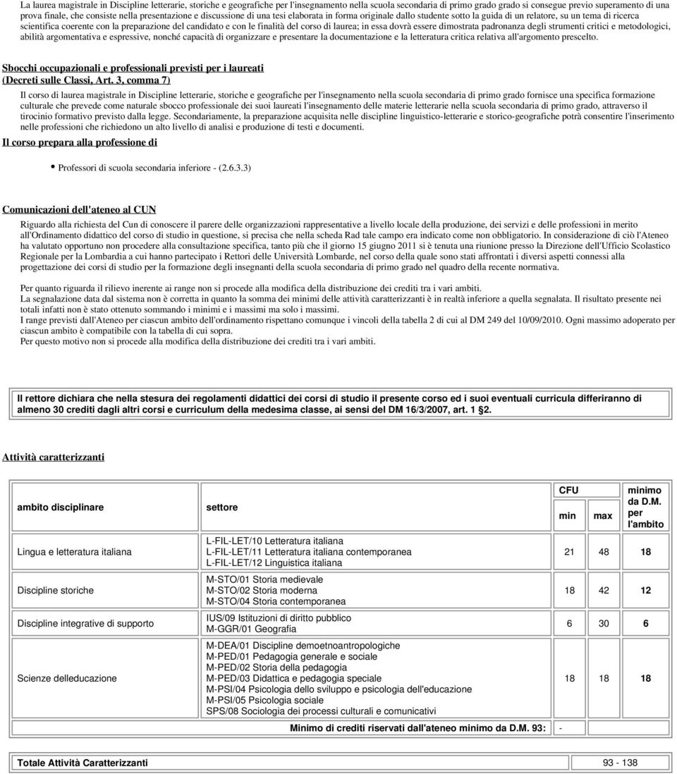 con le finalità del corso di laurea; in essa dovrà essere dimostrata padronanza degli strumenti critici e metodologici, abilità argomentativa e espressive, nonché capacità di organizzare e presentare