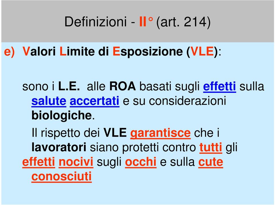 posizione (VLE)