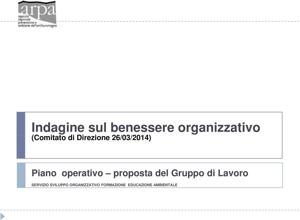 proposta del Gruppo di Lavoro SERVIZIO