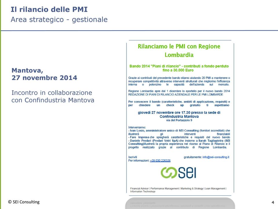 27 novembre 2014 Incontro in