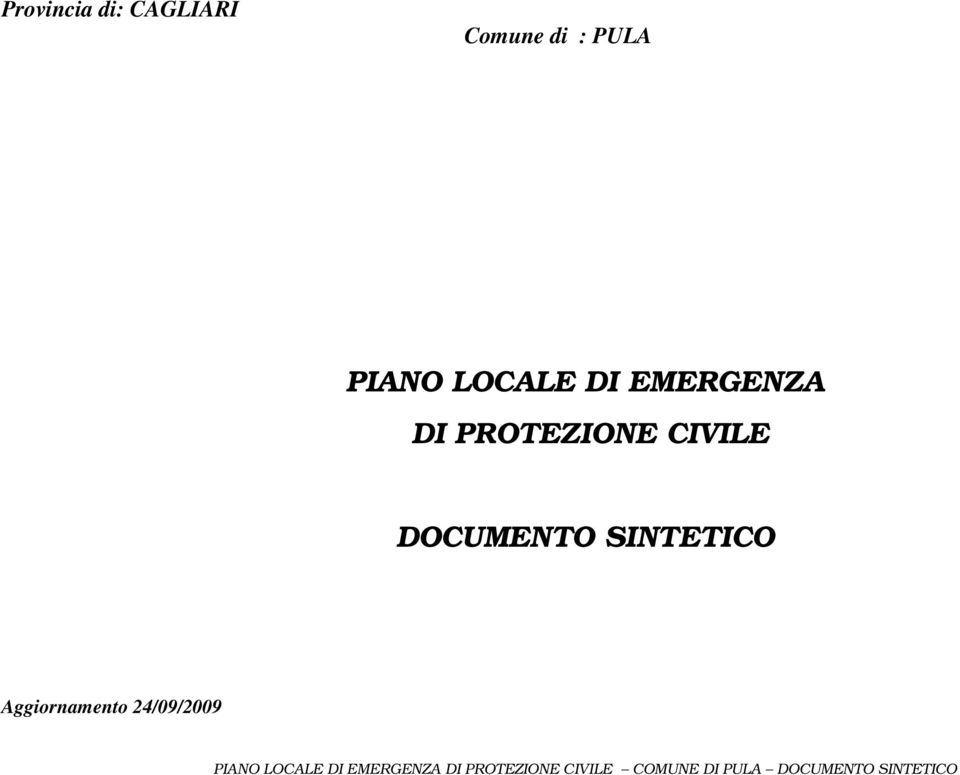 DI PROTEZIONE CIVILE DOCUMENTO