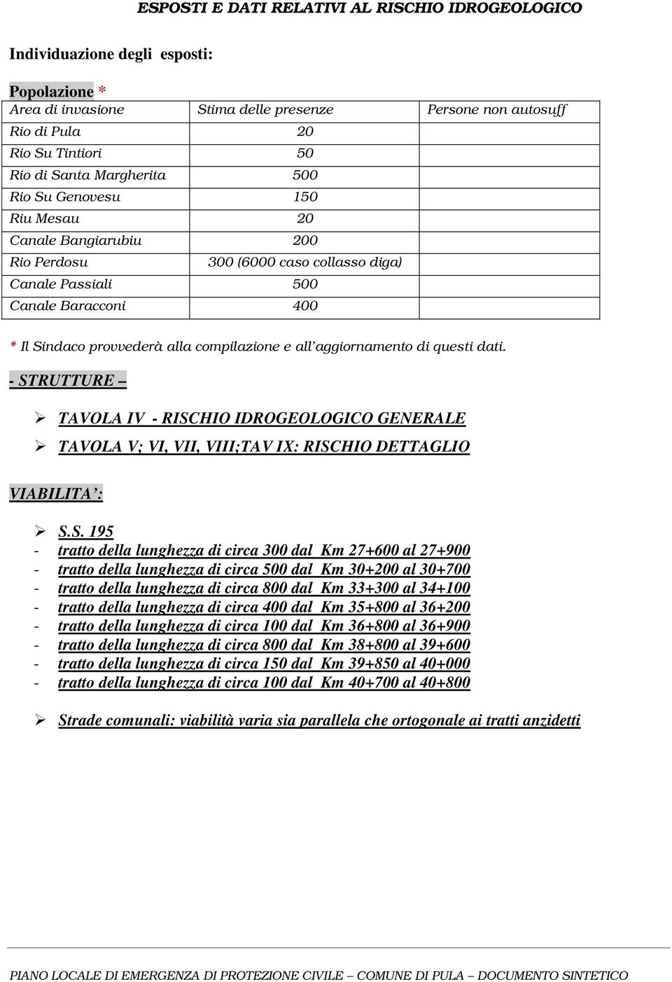 all aggiornamento di questi dati. - ST