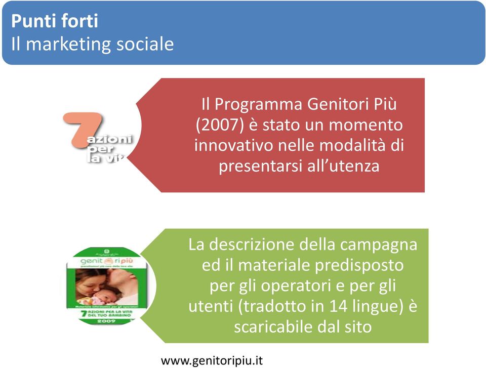 descrizione della campagna ed il materiale predisposto per gli operatori